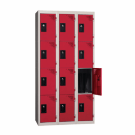 Vestiaire Multicases Gamme ACCESS – 3 colonnes – 4 Casiers – L.90 cm – Monobloc