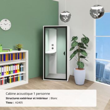 Cabine acoustique 1 personne - Gamme Tranquillité - ambiance