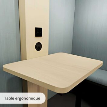 Cabine acoustique - Table ergonomique