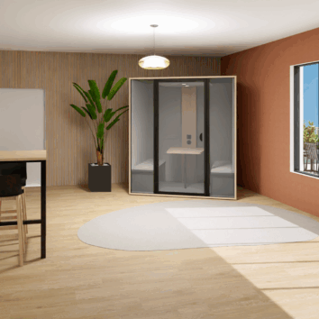 Cabine acoustique de bureau 4 personnes - Gamme Tranquillité - ambiance