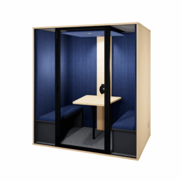 Cabine acoustique de bureau 4 personnes - Gamme Tranquillité - simple (1)