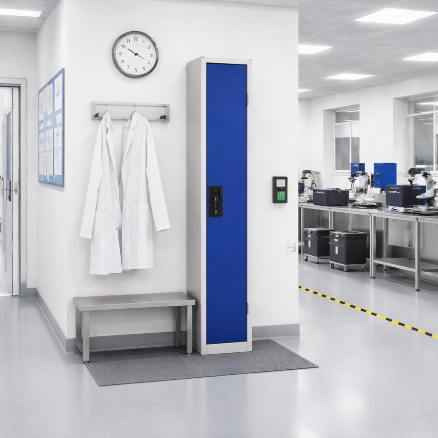 Vestiaire Industrie Propre Gamme ACCESS – 1 colonne en Kit ou en Monobloc vestiaire gamme access environnement clinique compact