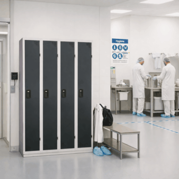 Vestiaire Industrie Propre Gamme ACCESS – 4 colonnes en Kit ou Monobloc