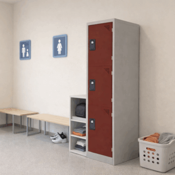 Vestiaire Multicases Gamme ACCESS – 1 colonne – 3 Casiers – L.40 cm – Monobloc