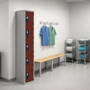 Vestiaire Multicases Gamme ACCESS – 1 colonne – 5 Casiers – L.30 cm – Monobloc