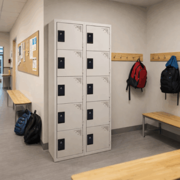 Vestiaire Multicases Gamme ACCESS – 2 colonnes – 5 Casiers – L.80 cm – Monobloc