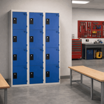 Vestiaire Multicases Gamme ACCESS – 3 colonnes – 4 Casiers – L.120 cm – Monobloc