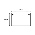 120x80x72 cm Bureau mobile avec Obturateurs