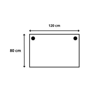 120x80x72 cm Bureau mobile avec Obturateurs