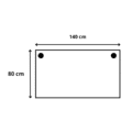 140x80x72 cm Bureau mobile avec Obturateurs
