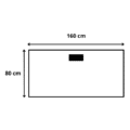 160 x 80 x 72 cm Bureau avec Top Access