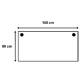 160x80x72 cm Bureau mobile avec Obturateurs