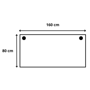 160x80x72 cm Bureau mobile avec Obturateurs