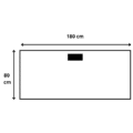 180 x 80 x 72 cm Bureau avec Top Access