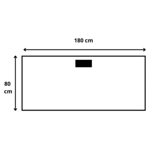 180 x 80 x 72 cm Bureau avec Top Access