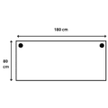 180x80x72 cm Bureau mobile avec Obturateurs