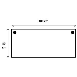 180x80x72 cm Bureau mobile avec Obturateurs
