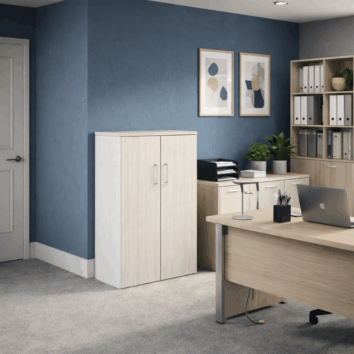 Armoire Mi-Haute Porte Battantes Gamme Fusion– H136 L80 P45 cm