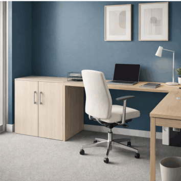 Armoire/Desserte Hauteur Bureau Porte Battantes Gamme Fusion– H73.5 L80 P45 cm