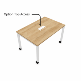 Bureau simple sur roulette - Gamme Nova - Option Top Access