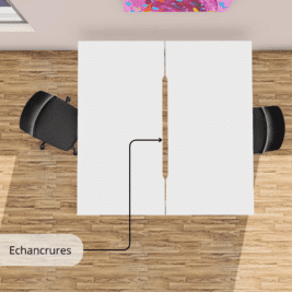 Bureaux échancrures - face à face