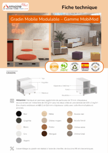 Fiche technique Gradin Mobile Modulable - Gamme MobiMod