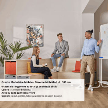 Gradin Modulaire Mobile - Gamme MobiMod - L. 100 cm - ambiance