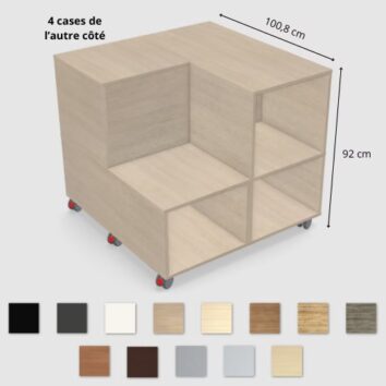 Gradin Modulaire Mobile - Gamme MobiMod - L. 90 cm (Angle)