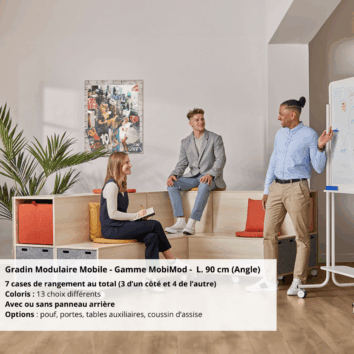 Gradin Gradin Modulaire Mobile - Gamme MobiMod - L. 90 cm (Angle)Mobile - Gamme MobiMod - L. 90 cm Angle - ambiance