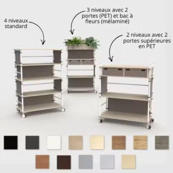 Meuble étagère - 4 niveaux - Gamme MobiMod