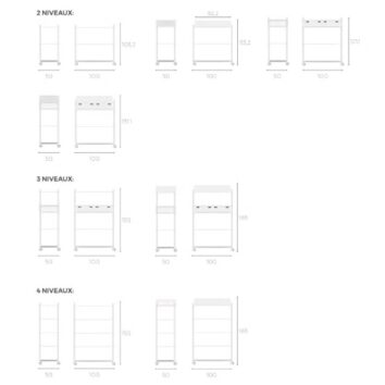 Meuble étagère - 4 niveaux - Gamme MobiMod