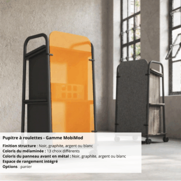 Pupitre à roulettes - Gamme MobiMod - ambiance