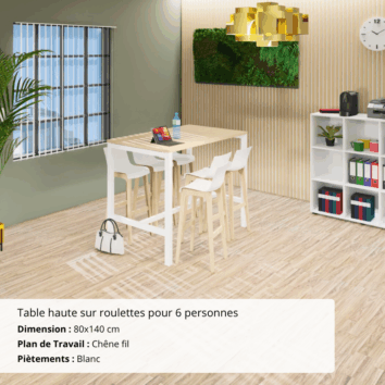 Table Haute 6 personnes - Gamme Nova - ambiance