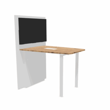 Table de visioconférence H104 et L140 cm - Gamme VisioConnect+ - simple