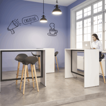 Table haute L.160 cm - Gamme Sérénité Ambiance simple