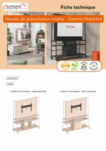 Visuel Fiche technique Meuble de présentation mobile - Gamme MobiMod