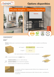 Visuel Options disponibles Meuble étagère - Gamme MobiMod
