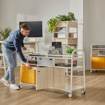 Meuble de rangement sur roulettes - Gamme MobiMod - Modèle L