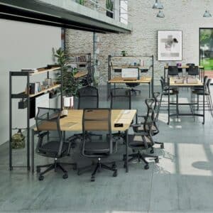 Ambiance disponible sous devis Bureau Double Open space Gamme Mobidesk 1