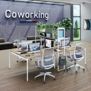 Ambiance disponible sous devis Bureau Double Open space Gamme Mobidesk