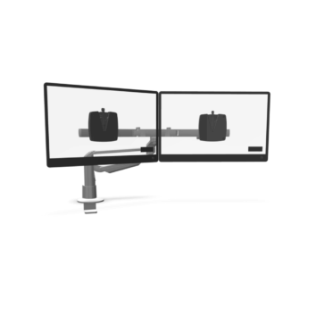 Bras support 2 écrans jusqu'à 32_ - Simple extension - Face 1 avec écrans