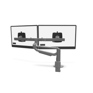 Bras support 2 écrans jusqu'à 32_ - Simple extension - Face 2 avec écrans