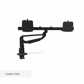 Bras support 2 écrans jusqu'à 32_ - Simple extension - Noir
