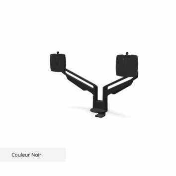 Bras support 2 écrans - simple extension - Noir