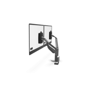 Bras support 2 écrans - simple extension - face 2 avec écran