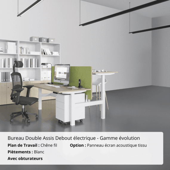Bureau Double Assis Debout électrique - Gamme évolution - Ambiance