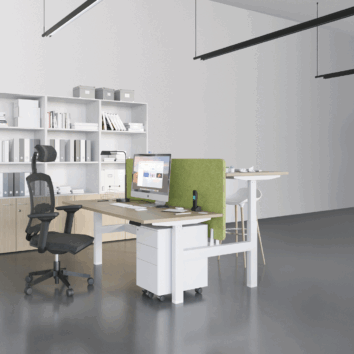 Bureau Double Assis Debout électrique - Gamme évolution - Ambiance simple