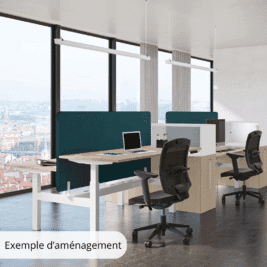 Bureau Double Assis Debout électrique - Gamme évolution - exemple 2