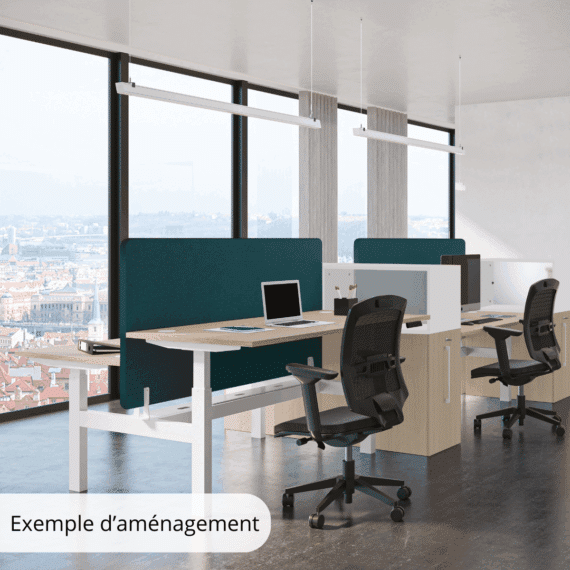 Bureau Double Assis Debout électrique - Gamme évolution - exemple 2