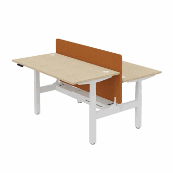Bureau Double Assis Debout électrique ( option séparateur écran acoustique) - Gamme évolution - simple